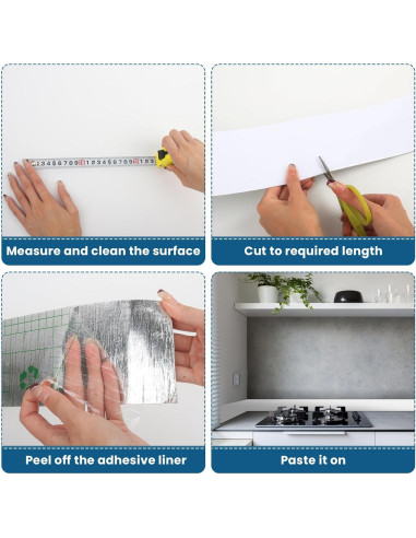 Moldura Autoadhesiva CvoMep 5m Impermeable para Espejo Blanco