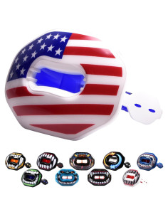 Protector Bucal Juvenil Oral Mart Bandera EE. UU. Sin Hervir