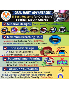 Protector Bucal Juvenil Oral Mart Bandera EE. UU. Sin Hervir 2