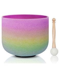 Cuenco de Cuarzo Cristal Mate 20.32cm Nota B CVNC para Meditación