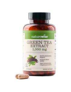 Cápsulas de Extracto de Té Verde NatureWise 1000 mg - 60 Unidades