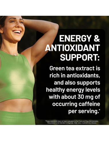 Cápsulas de Extracto de Té Verde NatureWise 1000 mg - 60 Unidades