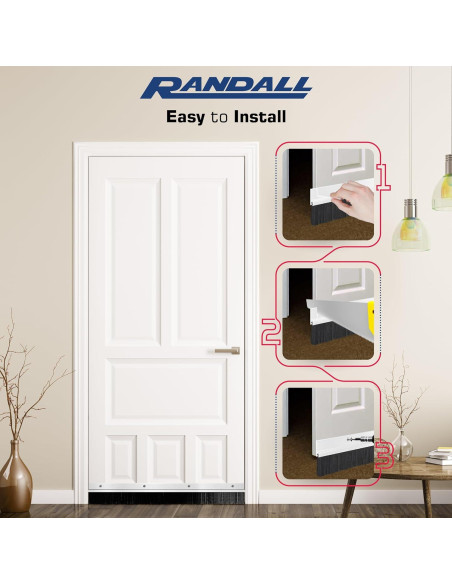 Barrido de puerta anodizado claro Randall 3 pies 2" ancho Barrido de puerta anodizado claro Randall 3 pies 2" ancho