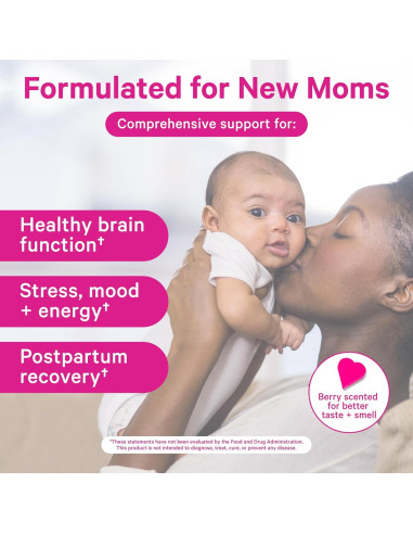 Vitaminas Postnatales Pink Stork 60 Cápsulas con DHA y Hierro