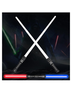Espadas Luminosas 2-en-1 Doble Sable LED 7 Colores para Niños