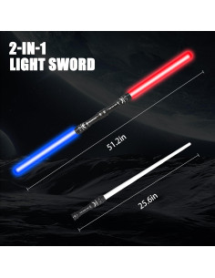 Espadas Luminosas 2-en-1 Doble Sable LED 7 Colores para Niños 2