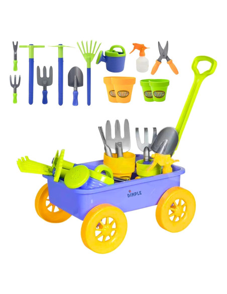 Juego de Jardinería para Niños Dimple con Carro 15 Piezas