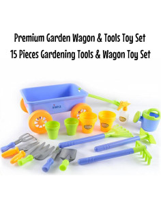 Juego de Jardinería para Niños Dimple con Carro 15 Piezas 2