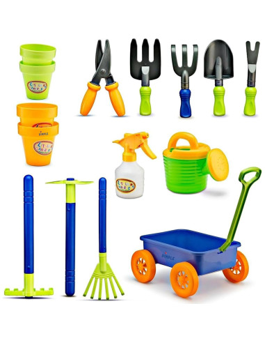 Juego de Jardinería para Niños Dimple con Carro 15 Piezas