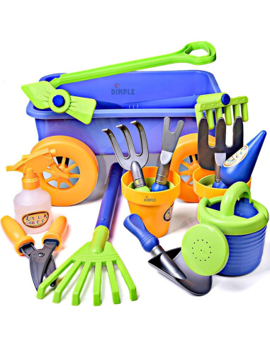 Juego de Jardinería para Niños Dimple con Carro 15 Piezas
