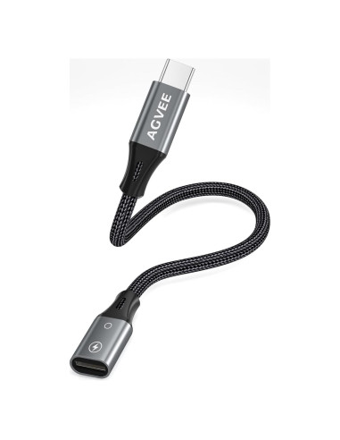 Adaptador Lightning a USB-C AGVEE 4 pulgadas Carga Rápida