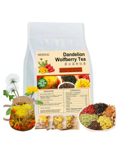 Té Orgánico de Diente de León y Goji Meideal 144g 12 Piezas