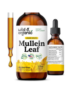 Tintura de Mullein Silvestre y Orgánico 59 ml - Apoyo Pulmonar