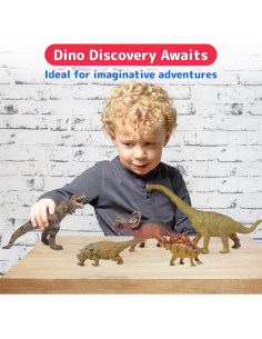 Juego de Juguetes de Dinosaurios Jumbo Prextex - 5 Piezas 28-36 cm 2