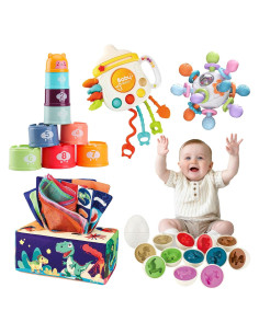 Juguetes Montessori para Bebés 5 Piezas XAZASTOV 0-18 Meses