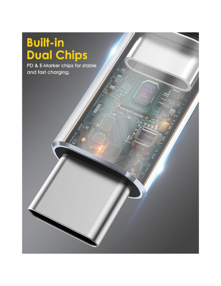 Adaptador Lightning a USB C MoKo 4 Pack Gris