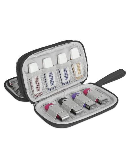 BUBM Funda USB Impermeable 16 Pendrives Negro