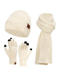 Conjunto de Gorro, Bufanda y Guantes Térmicos para Mujeres