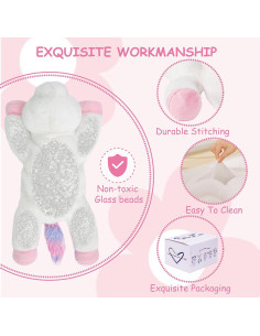 Peluche Unicornio con Peso GILFWM 63.5 cm Ultra Suave 2