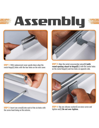 Tapa de Ventilación de Techo Camp'N 14x14 Blanco para RV