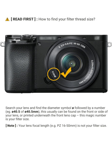 Filtro ND Variable JJC 40.5mm ND2-2000 para Cámaras Sony