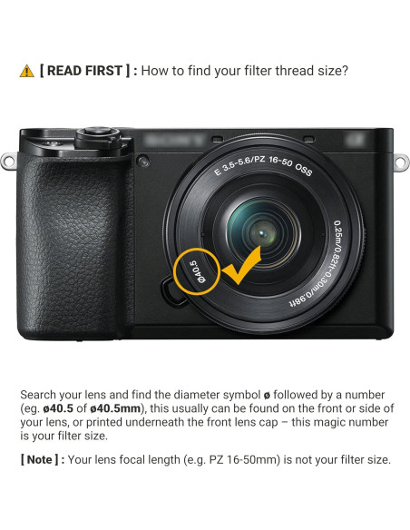 Filtro ND Variable JJC 40.5mm ND2-2000 para Cámaras Sony Filtro ND Variable JJC 40.5mm ND2-2000 para Cámaras Sony