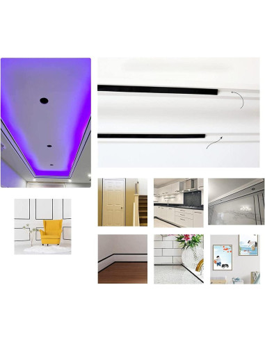 Moldura Autoadhesiva Flexible Umbresen 0.76cm x 6.1m Negra