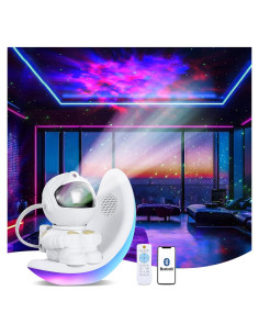 Proyector de Galaxia Vione Astronauta LED Bluetooth 18.5cm