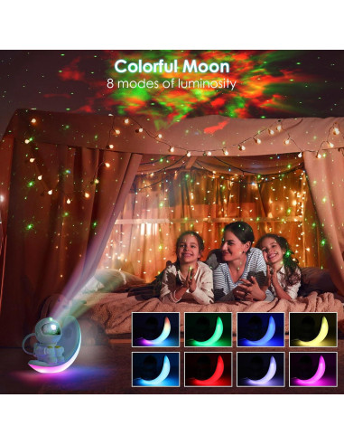 Proyector de Galaxia Vione Astronauta LED Bluetooth 18.5cm