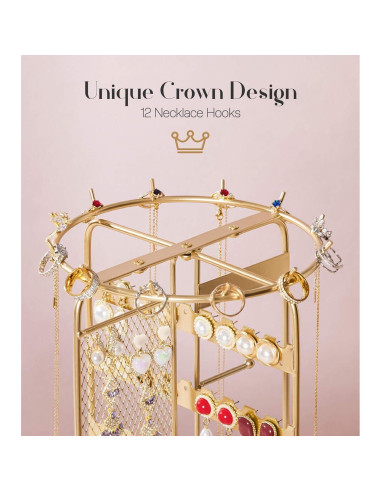 Soporte de Joyería Homde HJ007 Rotatorio para Tocador