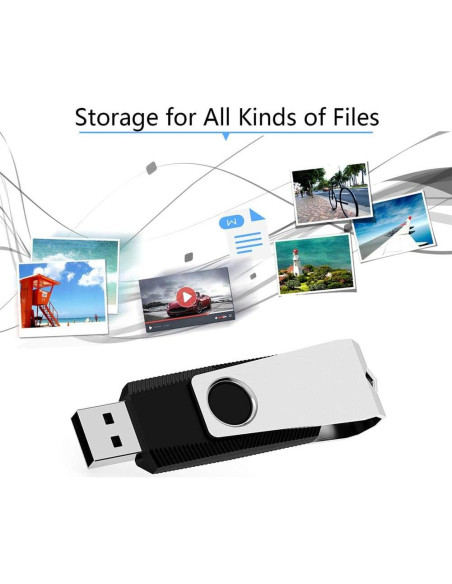 KEXIN 128GB USB 2.0 Flash Drive Pack de 5 Unidades