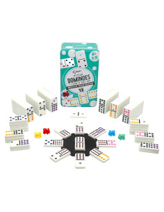 Juego de Dominó Doble 12 Regal Games - 91 Fichas Coloridas