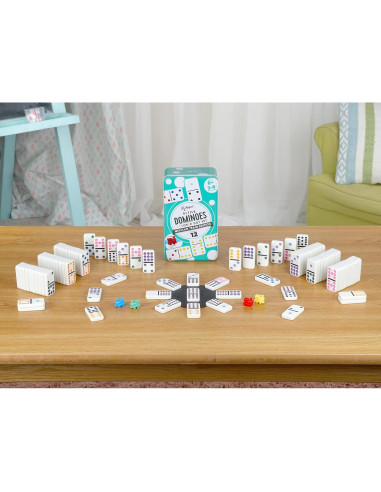 Juego de Dominó Doble 12 Regal Games - 91 Fichas Coloridas