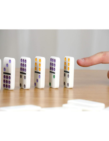 Juego de Dominó Doble 12 Regal Games - 91 Fichas Coloridas