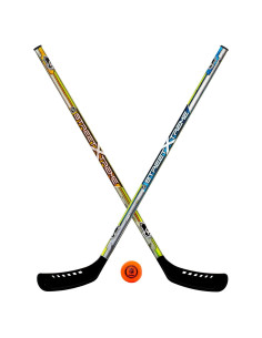 Conjunto de Palos de Hockey Callejero Franklin Sports NHL - 2 Palos 94cm + Pelota 65mm