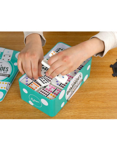 Juego de Dominó Doble 12 Regal Games - 91 Fichas Coloridas