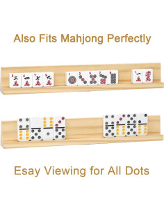 Juego de 8 Soportes de Dominó Plusvivo de Madera 35.4 cm 2