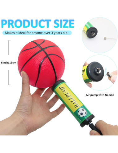 Set de 42 Balones de Baloncesto Mini 6" Oleitodh PVC Colorido