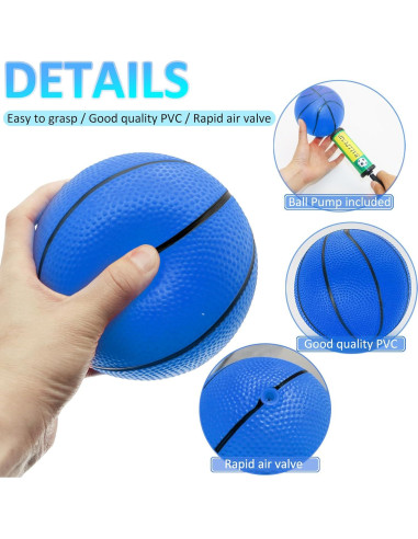 Set de 42 Balones de Baloncesto Mini 6" Oleitodh PVC Colorido