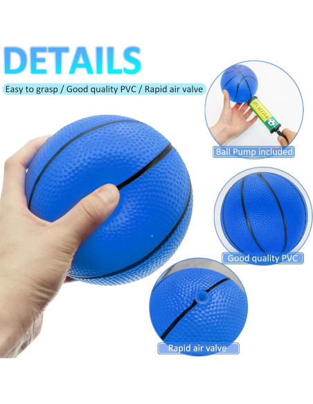 Set de 42 Balones de Baloncesto Mini 6" Oleitodh PVC Colorido