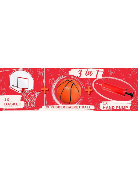 Aro de Baloncesto Interior Majestic Hoops 22.5 cm con Pelota Aro de Baloncesto Interior Majestic Hoops 22.5 cm con Pelota