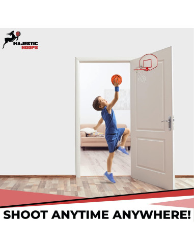 Aro de Baloncesto Interior Majestic Hoops 22.5 cm con Pelota