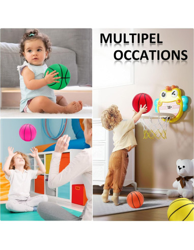 Set de 42 Balones de Baloncesto Mini 6" Oleitodh PVC Colorido