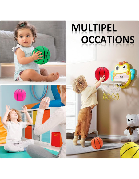 Set de 42 Balones de Baloncesto Mini 6" Oleitodh PVC Colorido