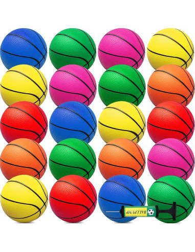 Set de 42 Balones de Baloncesto Mini 6" Oleitodh PVC Colorido