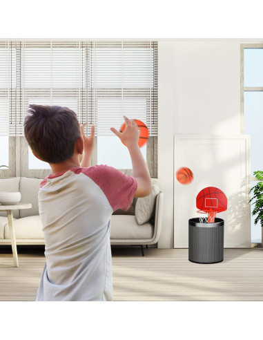 Juego de Canasta de Basura Honoson con 3 Aros y 6 Pelotas