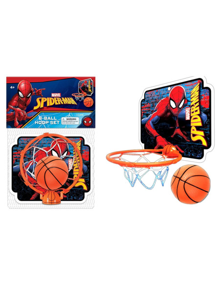 Aro de Baloncesto Mini JA-RU Spiderman con Pelota 10.16 cm