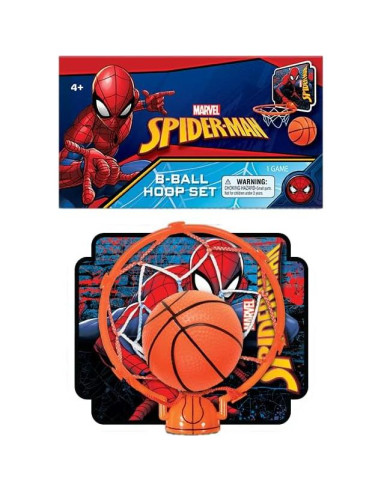 Aro de Baloncesto Mini JA-RU Spiderman con Pelota 10.16 cm