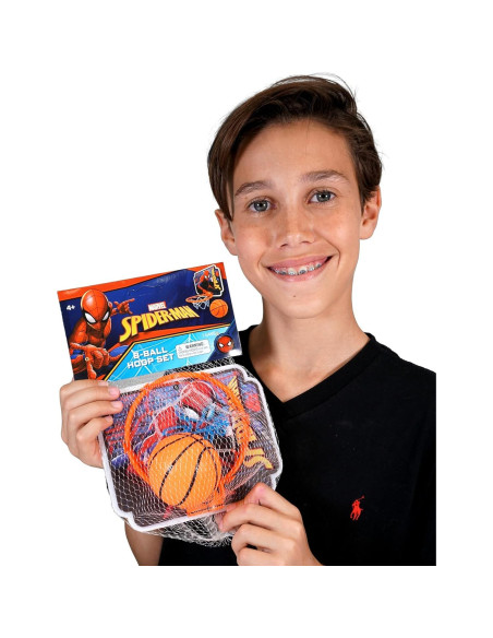 Aro de Baloncesto Mini JA-RU Spiderman con Pelota 10.16 cm