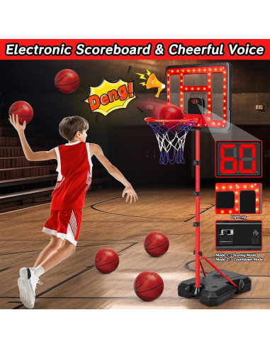 Aro de Baloncesto Ajustable ShyLizard 1.07m-1.88m para Niños